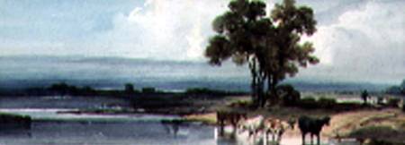 Lake with Cattle, China à George Chinnery