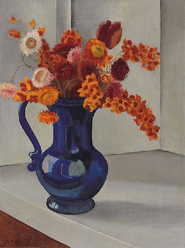Strawflowers and bittersweet nightshade à George Copeland Ault