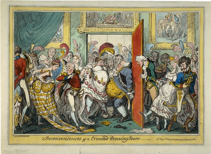 The Inconveniences of a Crowded Drawing Room à George Cruikshank