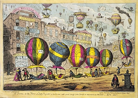 Scene in the Farce ''Lofty Prospects'' as performed with great success for the Benefit and amusement à George Cruikshank