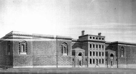 Newgate Gaol: Elevation, drawing à George Dance