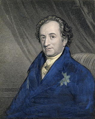 Portrait of Johann Wolfgang von Goethe (1749-1832) engraved by James Posselwhite (1798-1884) pub. by à George Dawe