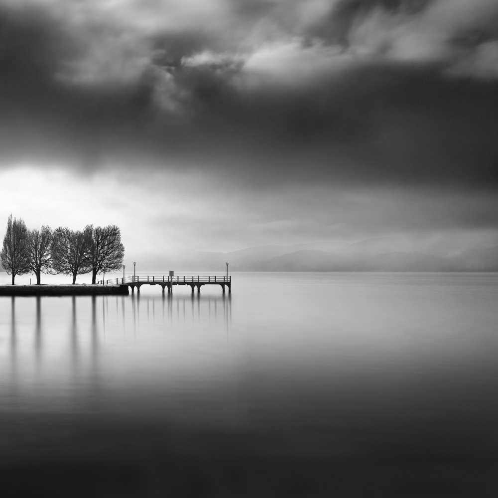 Lake view with trees à George Digalakis