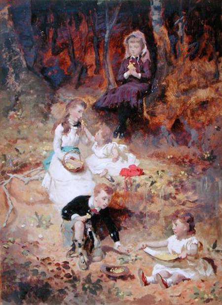 Five Children Playing in the Forest à George Elgar Hicks