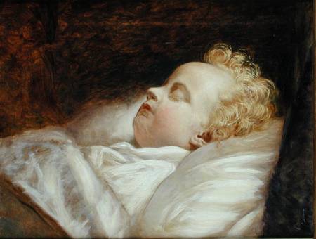 Young Frederick Asleep at Last c.1855 à George Elgar Hicks