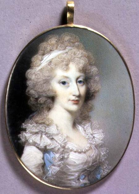 Portrait Miniature of Elizabeth Blunt (b.c.1766) c.1796-1800 (w/c on ivory) à George Engleheart