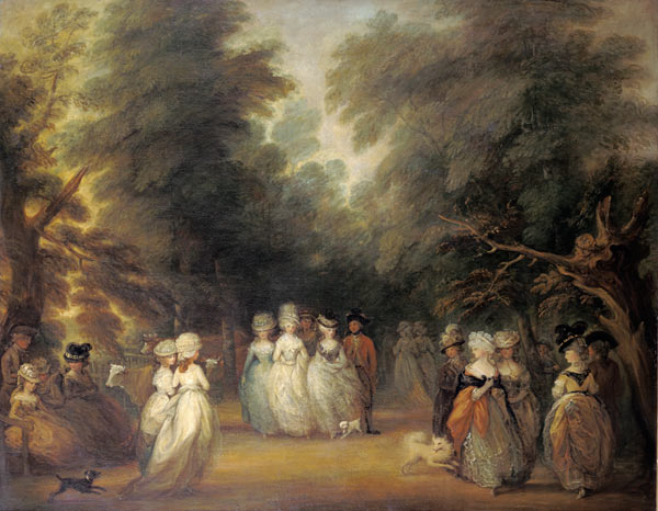 dames lors de la promenade dans le parc St. James de Londres à George Frost