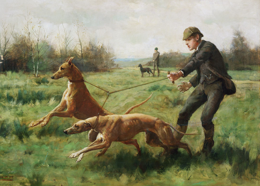 Exercising Greyhounds à George Goodwin Kilburne