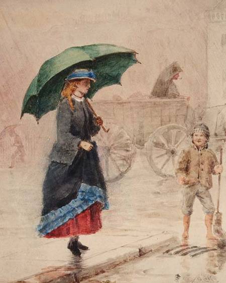 The Green Umbrella à George Goodwin Kilburne
