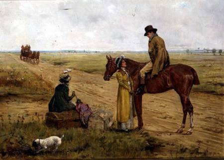 Waiting for the Stage Coach à George Goodwin Kilburne