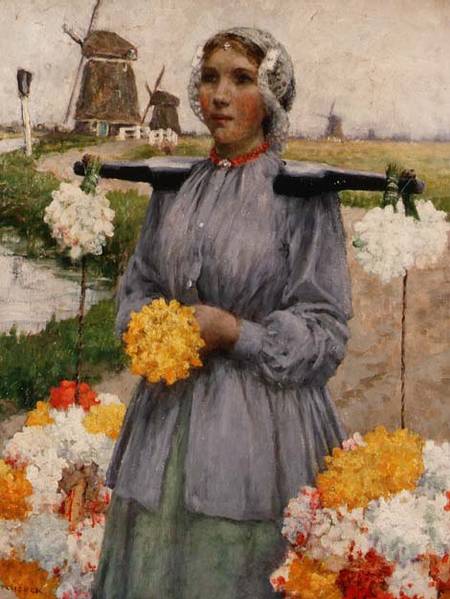 A Dutch Flower Girl à George Hitchcock