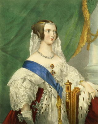 Her Most Gracious Majesty, Queen Victoria (1819-1901) engraved by James Henry Lynch (fl.1815-68) (li à George Howard
