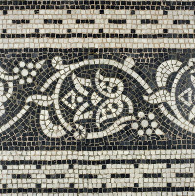 Detail of a floral floor pattern, c.1880 (mosaic) à George II Aitchison