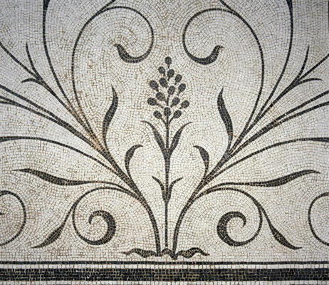 Detail of a floral floor pattern, c.1880 (mosaic) à George II Aitchison