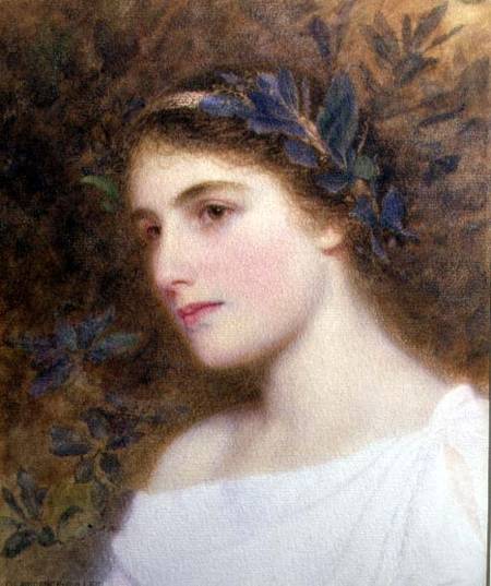 Girl with Laurel Headband à George Lawrence Bulleid
