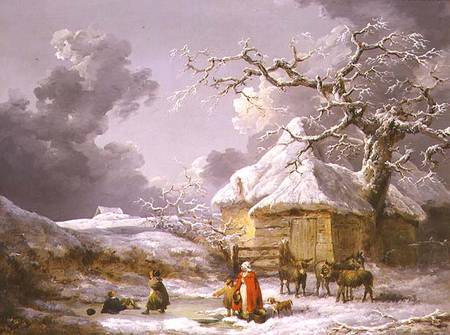 A Fall on the Ice à George Morland