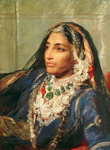 Portrait of Rani Jindan Singh, In An Indian Sari à George Richmond