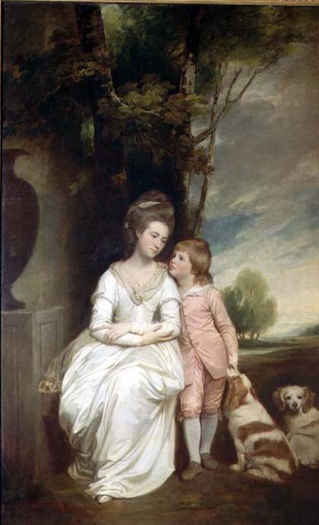 The Countess of Albemarle and her son à George Romney
