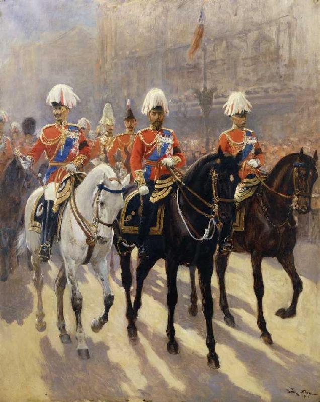 König George V bei einer Prozession à George Scott