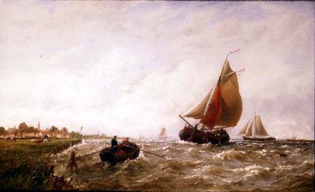 Shipping off a Dutch Coastline à George Stanfield Walters
