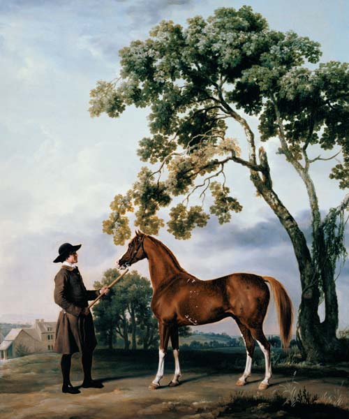 Infirmiers de cheval avec le Arabe-cheval Lord Grosvenor à George Stubbs