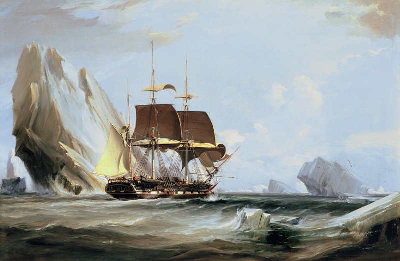 The Barque 'Auriga' in Antarctic Waters à George l'Ancien Chambers