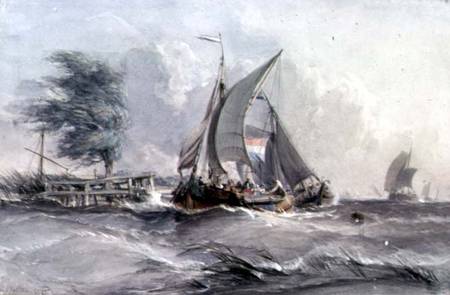 A Windy Day: Boats in a Gale à George l'Ancien Chambers