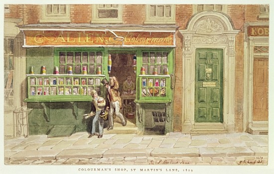 Colourman''s Shop, St Martin''s Lane à George l'Ancien Scharf