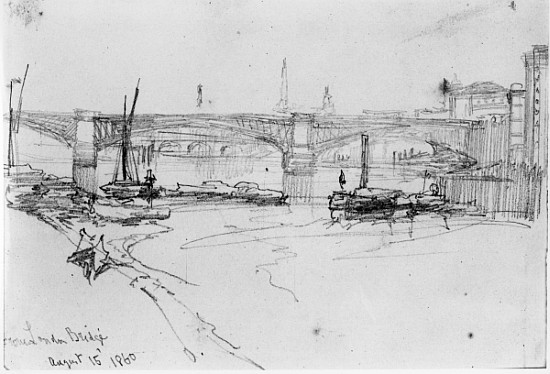 Sketch of London Bridge à George l'Ancien Scharf