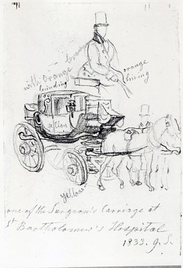 Surgeon''s Carriage at St. Bartholomews Hospital, London à George l'Ancien Scharf
