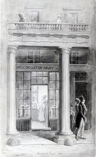 Westminster Diary, The Quadrant, Regent Street, London 1825 à George l'Ancien Scharf