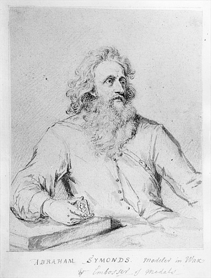 Abraham Symonds, after a portrait Sir Godfrey Kneller (pen & ink and wash on paper) à George Vertue