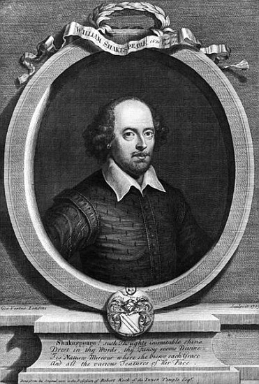 Portrait of William Shakespeare (1564-1616) 1719 à George Vertue