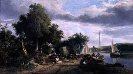 View on the River Yare Near Norwich à George Vincent
