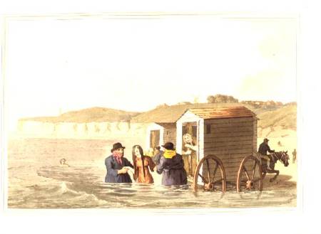 Sea Bathing at Scarborough, from 'Costume of Yorkshire' à George  Walker