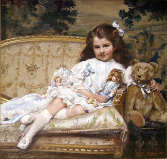 Portrait of Marjorie Cohen, aged 5  à George Hall Neale