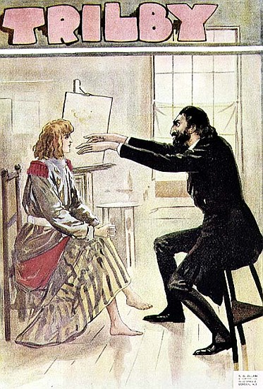 Trilby hypnotised by Svengali, illustration from ''Trilby'' à George L. Du Maurier