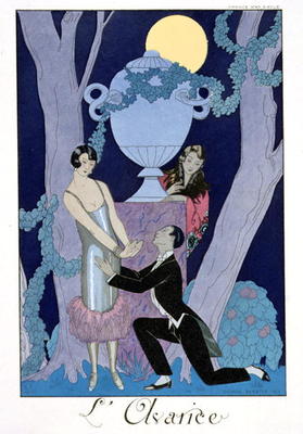 Avarice, 1924 (pochoir print) à Georges Barbier