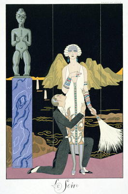 Night, 1925 (pochoir print) à Georges Barbier