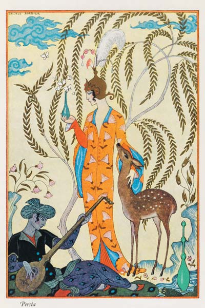 Persia, illustration from 'The Art of Perfume', pub. 1912 (pochoir print) à Georges Barbier