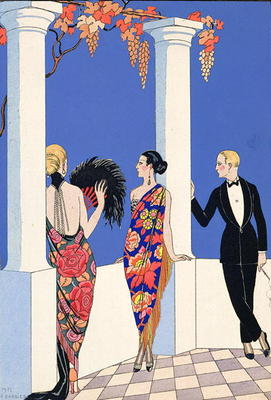 The Taste of Shawls, 1922 (pochoir print) à Georges Barbier