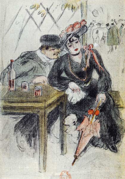 A Prostitute and her Client, illustration from ''La Maison Philibert'' Jean Lorrain (1855-1906) publ à Georges Bottini