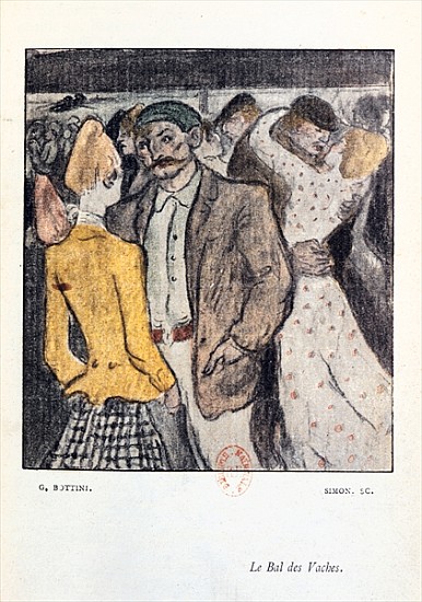 Le Bal de Vaches'', illustration from ''La Maison Philibert'' Jean Lorrain (1855-1906) published by  à Georges Bottini