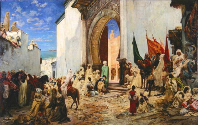 Entry of the Sharif of Ouezzane into the Mosque, 1876 (oil on canvas) à Georges Clairin
