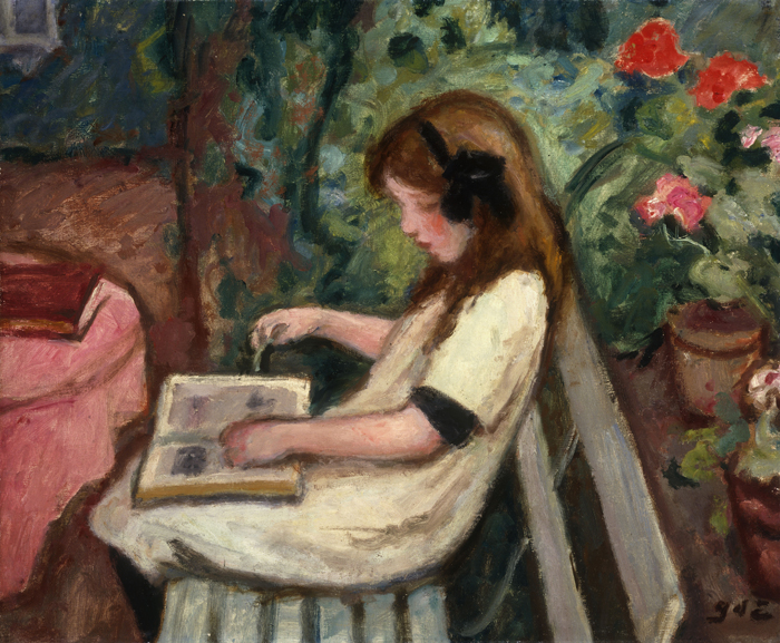 Girl reading (La Lecture). à Georges de Espagnat