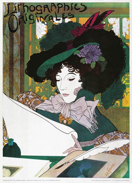 Poster advertising 'Lithographies Originales' à Georges de Feure