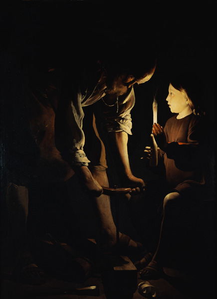 Joseph comme Zimmermann et les l'enfant Jésus à Georges de La Tour