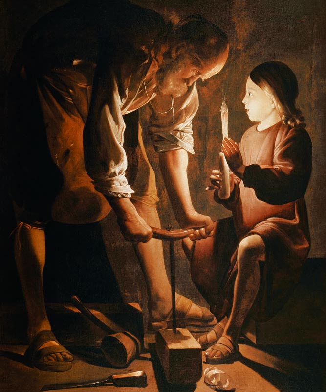 St. Joseph, the Carpenter à Georges de La Tour