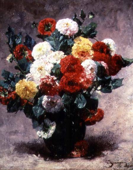 Carnations in a vase à Georges Jeannin