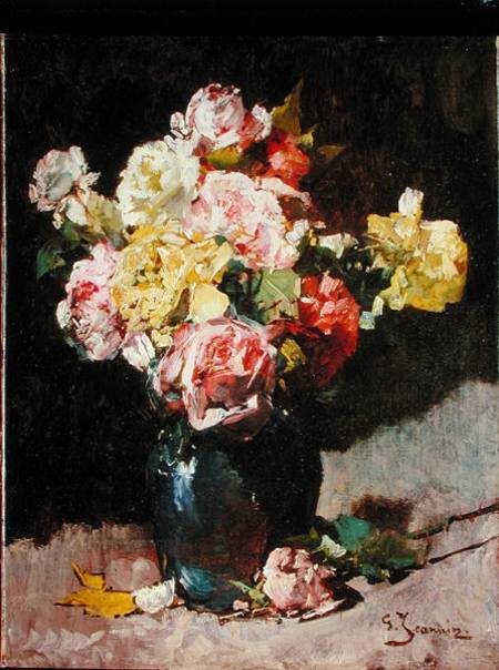 Vase of flowers à Georges Jeannin